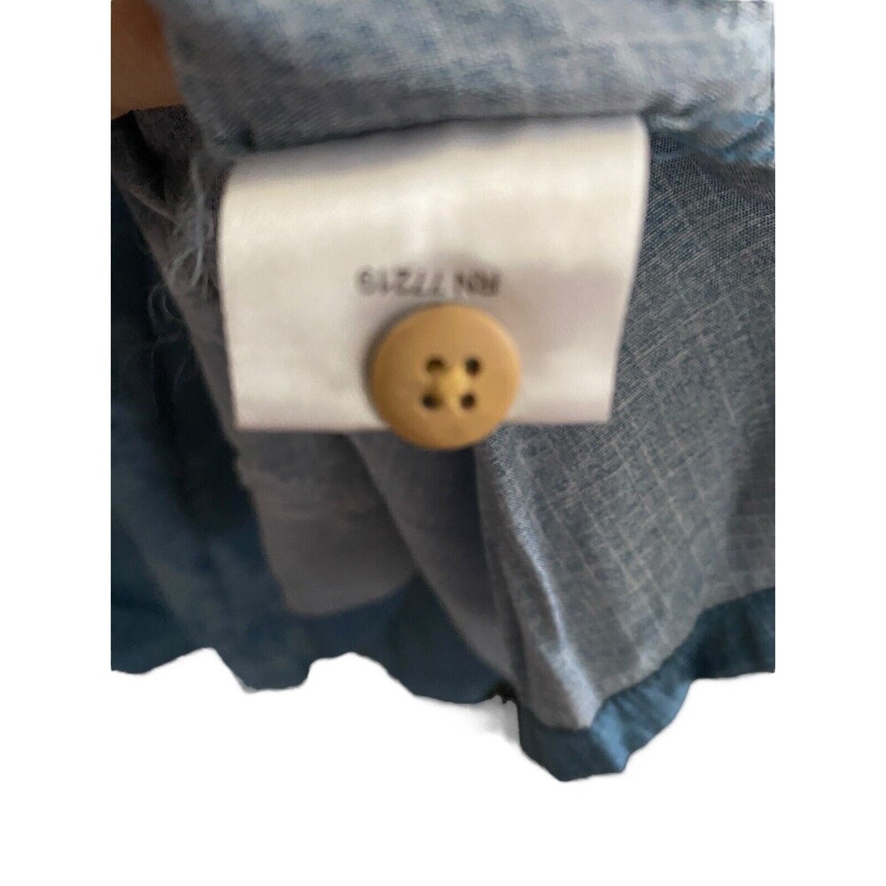 Pronto‎ Uomo Button Up Shirt Mens XL Large Blue Tropical Hawaiian Short Sleeve - Picture 10 of 11
